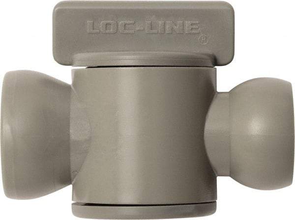 Loc-Line - 10 Piece, 1/2" ID Coolant Hose In-Line Check Valve - Female to Ball Connection, Acetal Copolymer Body, Unthreaded, Use with Loc-Line Modular Hose Systems - Industrial Tool & Supply