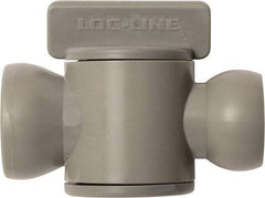 Loc-Line - 10 Piece, 1/2" ID Coolant Hose In-Line Check Valve - Female to Ball Connection, Acetal Copolymer Body, Unthreaded, Use with Loc-Line Modular Hose Systems - Industrial Tool & Supply