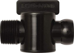 Loc-Line - 10 Piece, 3/4" ID Coolant Hose Male NPT Valve - Male to Female Connection, Acetal Copolymer Body, NPT, Use with Loc-Line Modular Hose Systems - Industrial Tool & Supply