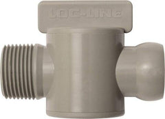 Loc-Line - 10 Piece, 3/4" ID Coolant Hose Male NPT Valve - Male to Female Connection, Acetal Copolymer Body, NPT, Use with Loc-Line Modular Hose Systems - Industrial Tool & Supply
