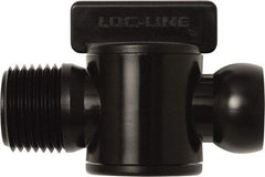 Loc-Line - 10 Piece, 1/2" ID Coolant Hose Male NPT Valve - Male to Female Connection, Acetal Copolymer Body, NPT, Use with Loc-Line Modular Hose Systems - Industrial Tool & Supply
