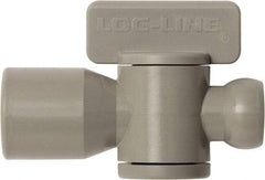 Loc-Line - 10 Piece, 1/4" ID Coolant Hose Female NPT Valve - Female to Female Connection, Acetal Copolymer Body, NPT, Use with Loc-Line Modular Hose Systems - Industrial Tool & Supply