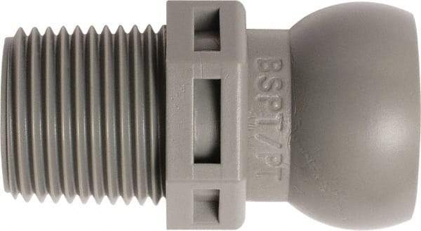 Loc-Line - 50 Piece, 3/8" Hose ID, Male to Female Coolant Hose Connector - 3/8" BSPT, For Loc-Line Modular Hose Systems - Industrial Tool & Supply