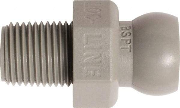 Loc-Line - 50 Piece, 1/8" Hose ID, Male to Female Coolant Hose Connector - 1/8" BSPT, For Loc-Line Modular Hose Systems - Industrial Tool & Supply