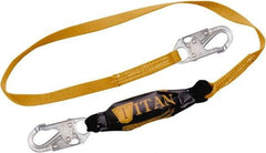 Miller - 6' Long, 310 Lb Capacity, 1 Leg Locking Snap Hook Harness Lanyard - 1-1/2" Diam, Polyester, Locking Snap Hook Anchorage Connection - Industrial Tool & Supply