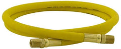 PRO-SOURCE - 1/2" ID x 3/4" OD 100' Long Multipurpose Air Hose - MNPT x MNPT Ends, 300 Working psi, 23 to 150°F, 1/2" Fitting, Yellow - Industrial Tool & Supply