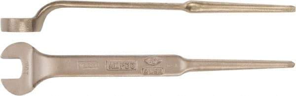 Ampco - 1-7/16" Nonsparking Standard Spud Handle Open End Wrench - Single End, Plain Finish - Industrial Tool & Supply