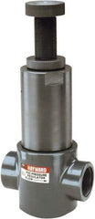 Hayward - 3/4" Pipe, Threaded Ends, PVC Pressure Regulating Valve - FPM Seal, 5 to 75 psi - Industrial Tool & Supply