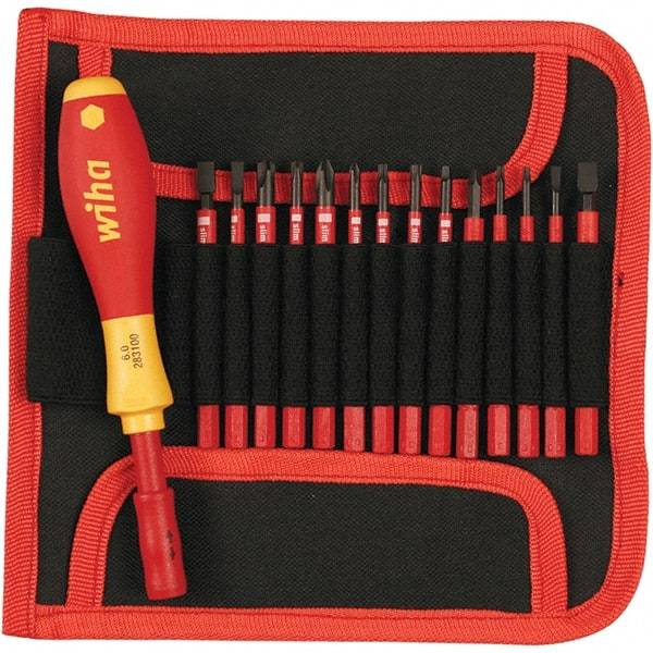 Wiha - Interchangeable Bit Screwdriver Handle - Phillips, Torx & Square Tip - Industrial Tool & Supply