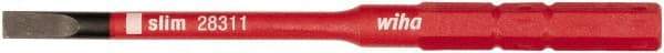 Wiha - 3mm Blade, 15/64" Drive Slotted Screwdriver Bit - 2-61/64" OAL - Industrial Tool & Supply
