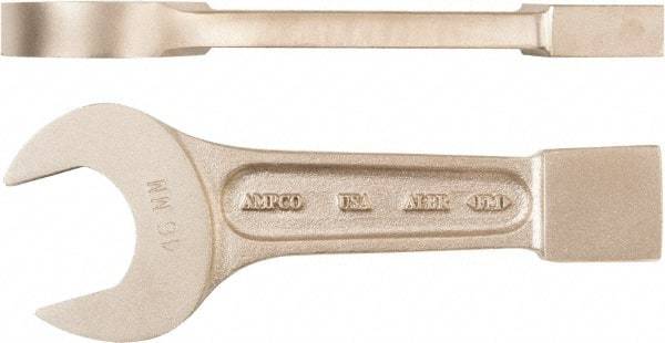 Ampco - 4-1/2" Nonsparking Standard Striking Open End Wrench - Single End, Plain Finish - Industrial Tool & Supply