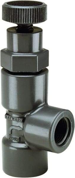 Hayward - 150 Max psi Angle Globe Pressure Reducing Valve - 1/2" Threaded Connection - Industrial Tool & Supply