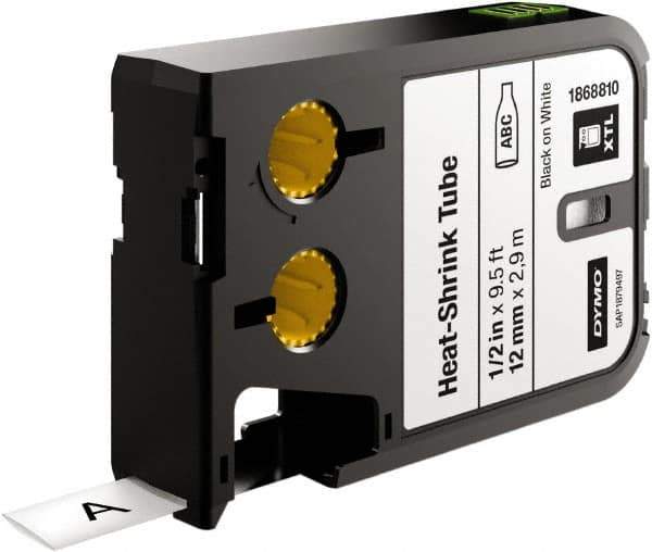 Dymo - 97" Long, 3:1, Polyolefin Heat Shrink Electrical Tubing - White - Industrial Tool & Supply