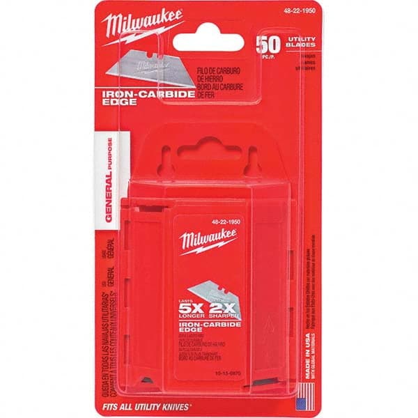 Milwaukee Tool - Knife Blades Type: Utility Knife Blade Material: Carbon Steel - Industrial Tool & Supply