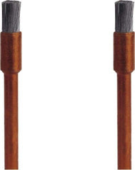 Dremel - 1/8" Brush Diam, Flat Faced, End Brush - 1/8" Diam Steel Shank, 15,000 Max RPM - Industrial Tool & Supply