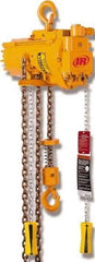 Ingersoll-Rand - 2,200 Lb Load Limit, 10' Max Height Air Chain Hoist - 70 SCFM at 90 PSI, 26 FPM Lift Speed, 18" Min Headroom, Pull Cord Control - Industrial Tool & Supply