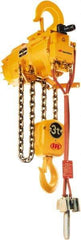 Ingersoll-Rand - 10,000 Lb Load Limit, 10' Max Height Air Chain Hoist - 70 SCFM at 90 PSI, 4 FPM Lift Speed, 30.9" Min Headroom, Pendant Control - Industrial Tool & Supply