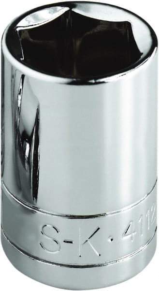 SK - 1-1/16", 1/2" Drive, Standard Hand Socket - 6 Points, Steel, Chrome Finish - Industrial Tool & Supply