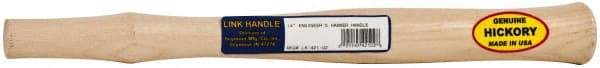 Made in USA - 14" Long Replacement Handle for Blacksmith Hammers - 7/8" Eye Length x 5/8" Eye Width, Hickory, 1-1/2 to 2-1/2 Lb Capacity, Material Grade Type A - Industrial Tool & Supply
