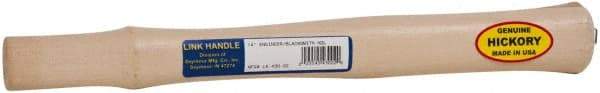 Made in USA - 14" Long Replacement Handle for Blacksmith Hammers - 1-3/16" Eye Length x 11/16" Eye Width, Hickory, Material Grade Type A - Industrial Tool & Supply