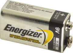 Energizer - Size 9V, Alkaline, 72 Pack, Standard Battery - 9 Volts, Miniature Snap Terminal, 6LR61, ANSI, IEC Regulated - Industrial Tool & Supply