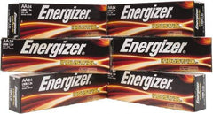 Energizer - Size AA, Alkaline, 144 Pack, Standard Battery - 1.5 Volts, Flat Terminal, LR6, ANSI, IEC Regulated - Industrial Tool & Supply