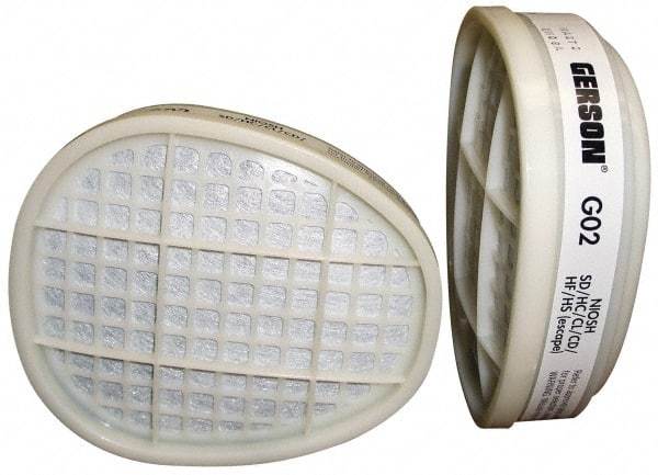Gerson - White Cartridge - Series Signature Select, Protects Against Acid Gas - Industrial Tool & Supply
