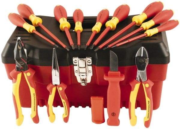 Wiha - 12 Piece Insulated Hand Tool Set - Comes in Molded Case - Industrial Tool & Supply