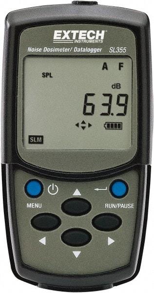 Extech - A and C Frequency Weight, LCD Display Noise Dosimeter - 60 to 130 and 70 to 140 Decibels - Industrial Tool & Supply