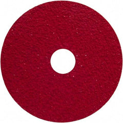 Norton - 4-1/2" Diam 7/8" Hole 24 Grit Fiber Disc - Very Coarse Grade, Ceramic Alumina - Industrial Tool & Supply