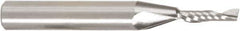 Amana Tool - 1/8" Cutting Diam x 1/2" Length of Cut, 1 Flute, Upcut Spiral Router Bit - Uncoated, Right Hand Cut, Solid Carbide, 2" OAL x 1/8" Shank Diam, 30° Helix Angle - Industrial Tool & Supply
