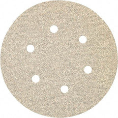 Porter-Cable - 6" Diam, 220 Grit Zirconia Alumina Adhesive PSA Disc - Very Fine Grade, Tan, C Weighted Backing, Flexible, 15,000 Max RPM - Industrial Tool & Supply