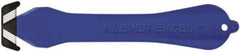 Klever Innovations - Fixed Safety Cutter - 1-1/4" Carbon Steel Blade, Blue Plastic Handle, 1 Blade Included - Industrial Tool & Supply