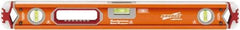 SAVAGE by SWANSON - Magnetic 24" Long 3 Vial Box Beam Level - Aluminum, Orange - Industrial Tool & Supply