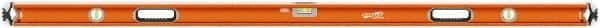 SAVAGE by SWANSON - 72" Long 3 Vial Box Beam Level - Aluminum, Orange - Industrial Tool & Supply
