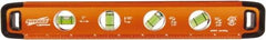 SAVAGE by SWANSON - Magnetic 11" Long 4 Vial Torpedo Level - Aluminum, Orange - Industrial Tool & Supply