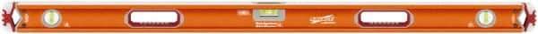 SAVAGE by SWANSON - Magnetic 48" Long 3 Vial Box Beam Level - Aluminum, Orange - Industrial Tool & Supply