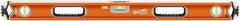 SAVAGE by SWANSON - 36" Long 3 Vial Box Beam Level - Aluminum, Orange - Industrial Tool & Supply