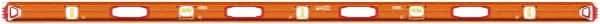 SAVAGE by SWANSON - Magnetic 78" Long 3 Vial I-Beam Level - Aluminum, Orange - Industrial Tool & Supply
