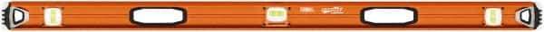 SAVAGE by SWANSON - 48" Long 3 Vial I-Beam Level - Aluminum, Orange - Industrial Tool & Supply