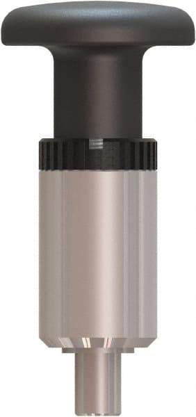 Made in USA - 3/8" Pin Diam, 0.61" Usable Length, Pull Knob Handle Quick Release Pin - 3.79" OAL - Industrial Tool & Supply