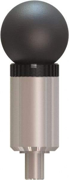 Made in USA - 3/8" Pin Diam, 0.61" Usable Length, Ball Knob Handle Quick Release Pin - 3.59" OAL - Industrial Tool & Supply