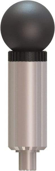 Made in USA - 1/2" Pin Diam, 0.57" Usable Length, Ball Knob Handle Quick Release Pin - 4.4" OAL - Industrial Tool & Supply