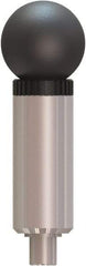 Made in USA - 1/2" Pin Diam, 0.57" Usable Length, Ball Knob Handle Quick Release Pin - 4.4" OAL - Industrial Tool & Supply