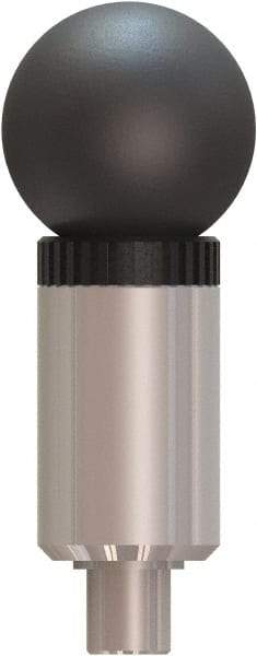 Made in USA - 1/2" Pin Diam, 0.57" Usable Length, Ball Knob Handle Quick Release Pin - 3.56" OAL - Industrial Tool & Supply