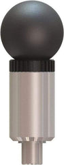 Made in USA - 1/2" Pin Diam, 0.57" Usable Length, Ball Knob Handle Quick Release Pin - 3.56" OAL - Industrial Tool & Supply