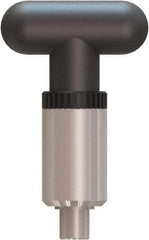 Made in USA - 1/2" Pin Diam, 0.57" Usable Length, T Handle Quick Release Pin - 4" OAL - Industrial Tool & Supply