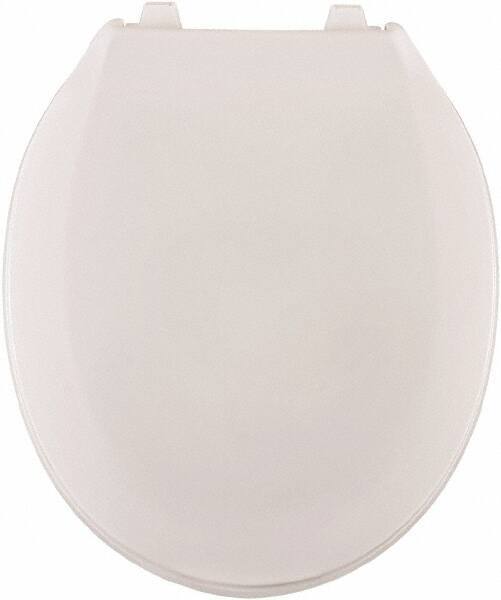 CENTOCO - 16-3/4 Inch Long, 2 Inch Inside Width, Polypropylene, Regular, Closed Front with Cover, Toilet Seat - 14 Inch Outside Width, Commercial, Hotel-Motel, Institutional Installation, White - Industrial Tool & Supply
