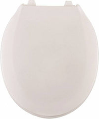 CENTOCO - 16-3/4 Inch Long, 2 Inch Inside Width, Polypropylene, Regular, Closed Front with Cover, Toilet Seat - 14 Inch Outside Width, Commercial, Hotel-Motel, Institutional Installation, White - Industrial Tool & Supply