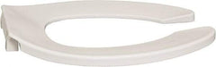 CENTOCO - 17.88 Inch Long, 1 Inch Inside Width, Polypropylene, Elongated, Open Front without Cover, Toilet Seat - 14 Inch Outside Width, Residential, Commercial, Health Care, Industrial, Institutional Installation, White - Industrial Tool & Supply